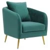 Zuri Accent Arm Chair with Gold Legs in Marine Blue by Picket House Furnishings