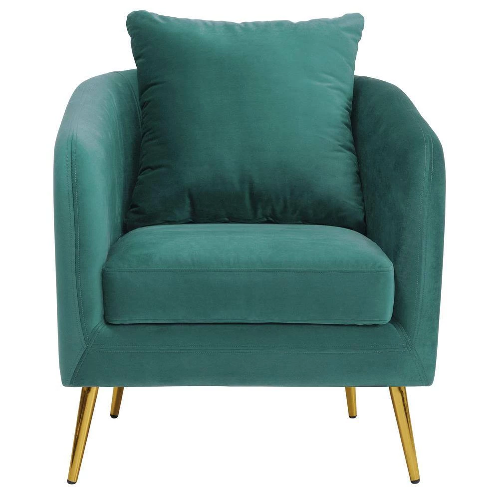 Zuri Accent Arm Chair with Gold Legs in Marine Blue by Picket House Furnishings 6 Zuri Accent Arm Chair with Gold Legs in Marine Blue by Picket House Furnishings - Image 6