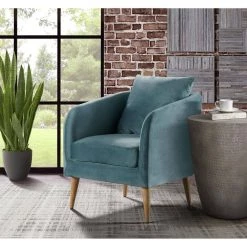 Zoe Accent Arm Chair with Wooden Legs in Marine Blue by Picket House Furnishings 23 Zoe Accent Arm Chair with Wooden Legs in Marine Blue by Picket House Furnishings -Picket House Furnishings Sales Store marine blue picket house furnishings accent chairs ujs291101wle 31 1000