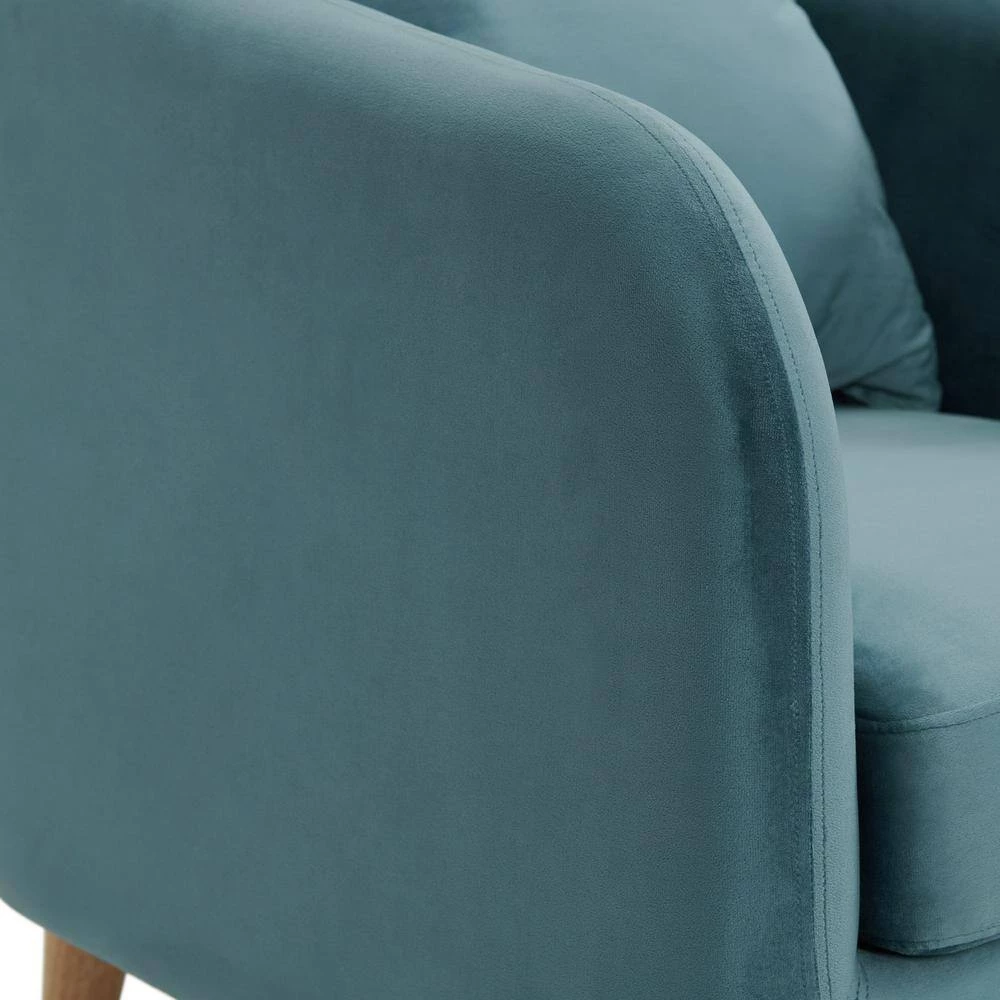 Zoe Accent Arm Chair with Wooden Legs in Marine Blue by Picket House Furnishings 10 Zoe Accent Arm Chair with Wooden Legs in Marine Blue by Picket House Furnishings - Image 10