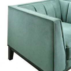 Calabasas 60 in. Light Green Polyester 2-Seater Loveseat by Picket House Furnishings -Picket House Furnishings Sales Store marine green picket house furnishings loveseats uci3680202 1f 1000
