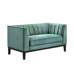 Calabasas 60 in. Light Green Polyester 2-Seater Loveseat by Picket House Furnishings
