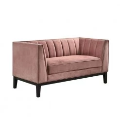 Calabasas 60 in. Light Rose Polyester 2-Seater Loveseat by Picket House Furnishings