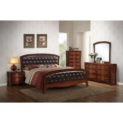 Jansen 5-Piece Medium Espresso King Panel Bedroom Set by Picket House Furnishings -Picket House Furnishings Sales Store medium espresso picket house furnishings bedroom sets jn100kb5pc 31 1000