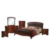 Jansen 6-Piece Medium Espresso King Panel Bedroom Set by Picket House Furnishings