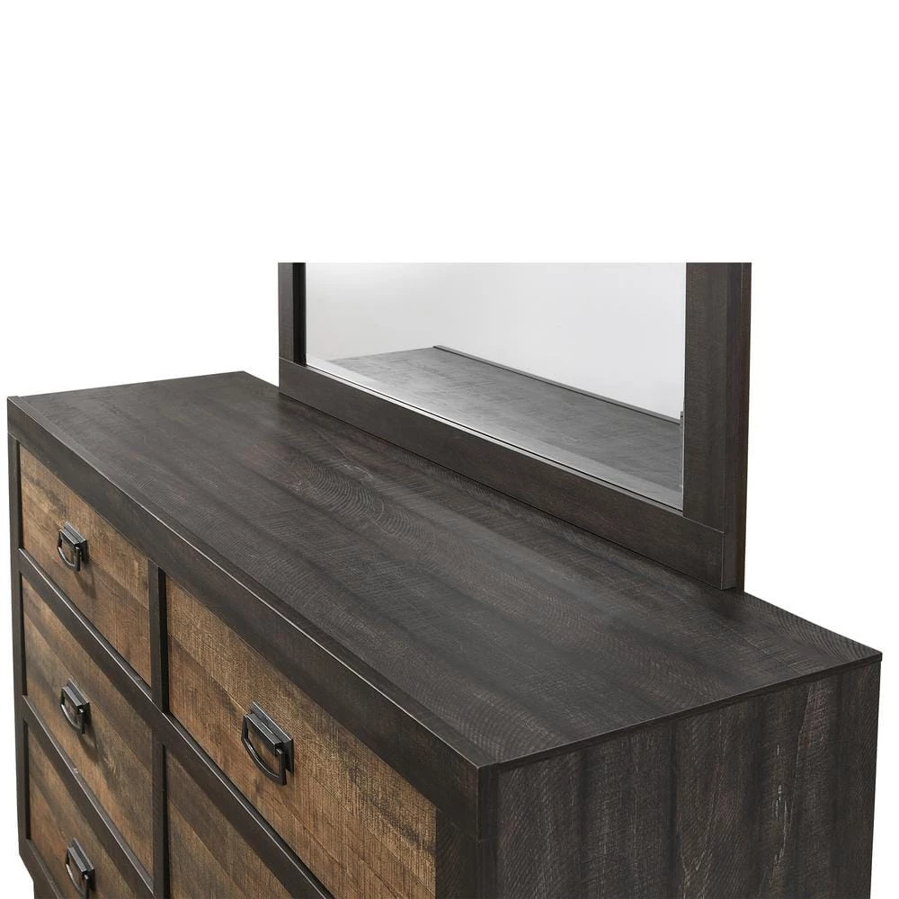Harrison 6-Drawer Walnut Dresser with Mirror by Picket House Furnishings 6 Harrison 6-Drawer Walnut Dresser with Mirror by Picket House Furnishings - Image 6