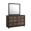 Harrison 6-Drawer Walnut Dresser with Mirror by Picket House Furnishings