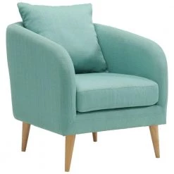 Zoe Accent Arm Chair with Wooden Legs in Green by Picket House Furnishings