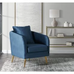 Zuri Navy Accent Chair with Gold Legs by Picket House Furnishings 19 Zuri Navy Accent Chair with Gold Legs by Picket House Furnishings -Picket House Furnishings Sales Store navy picket house furnishings accent chairs ujs286101mle 31 1000