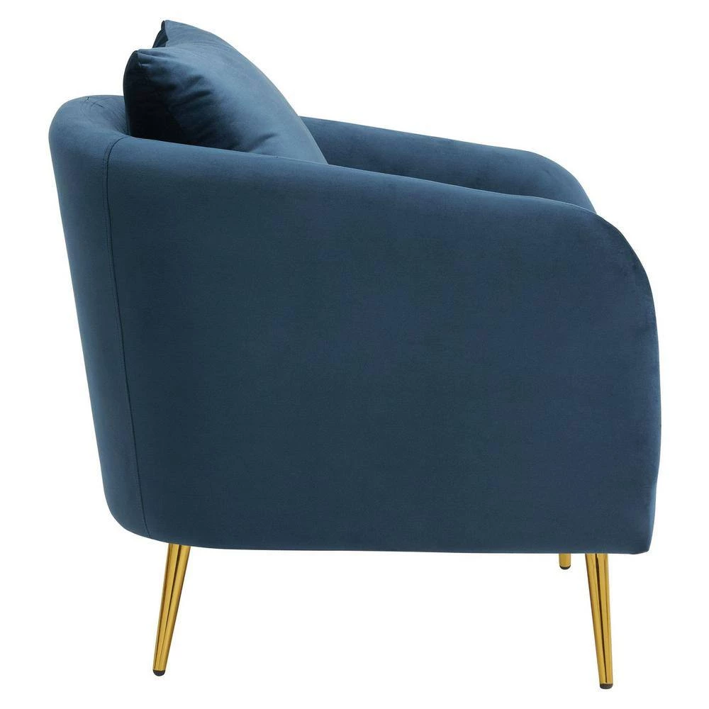 Zuri Navy Accent Chair with Gold Legs by Picket House Furnishings 5 Zuri Navy Accent Chair with Gold Legs by Picket House Furnishings - Image 5