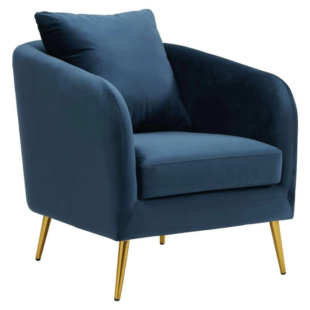 Zuri Navy Accent Chair with Gold Legs by Picket House Furnishings 1 Zuri Navy Accent Chair with Gold Legs by Picket House Furnishings