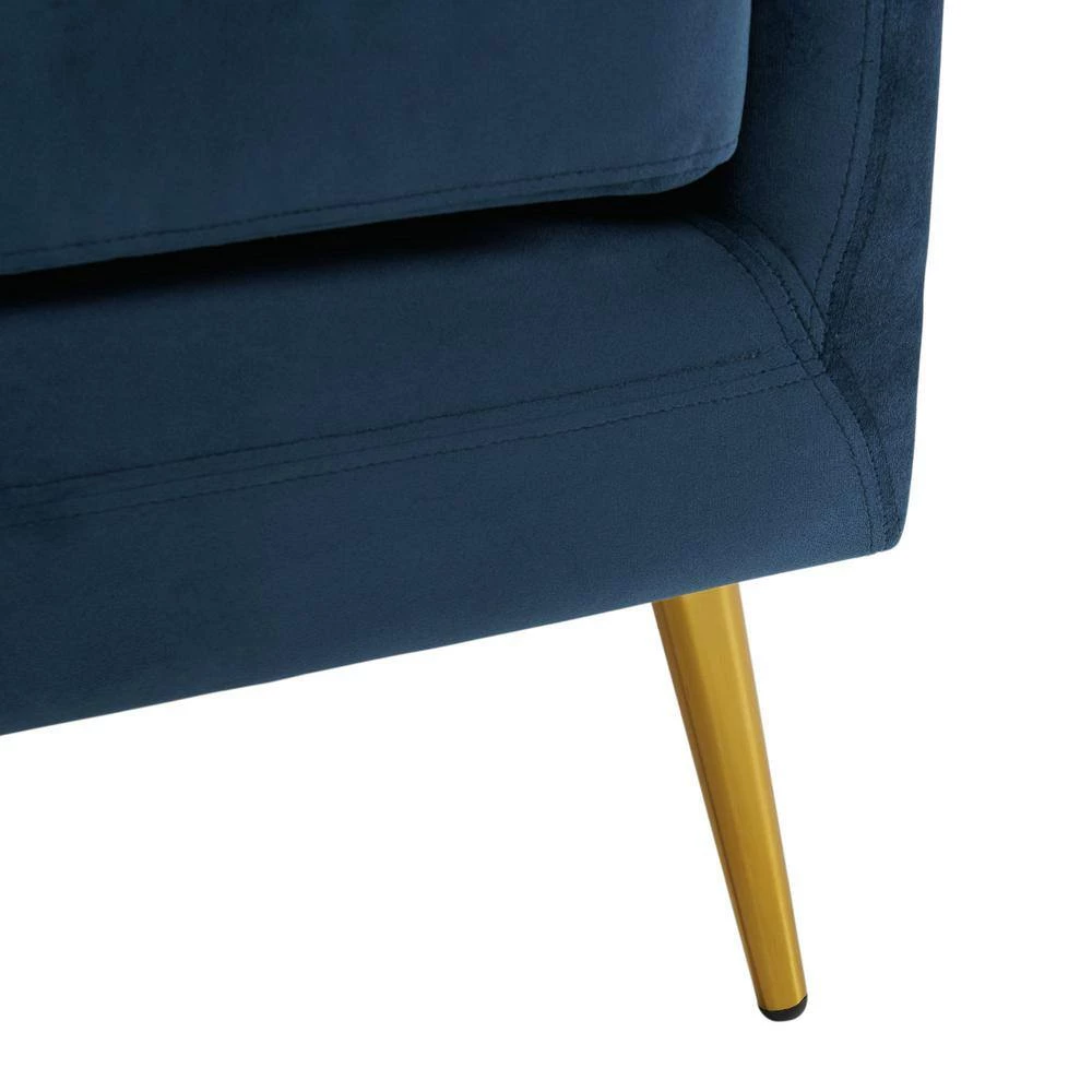 Zuri Navy Accent Chair with Gold Legs by Picket House Furnishings 9 Zuri Navy Accent Chair with Gold Legs by Picket House Furnishings - Image 9