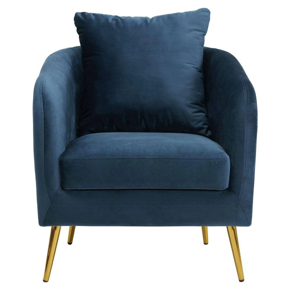 Zuri Navy Accent Chair with Gold Legs by Picket House Furnishings 4 Zuri Navy Accent Chair with Gold Legs by Picket House Furnishings - Image 4
