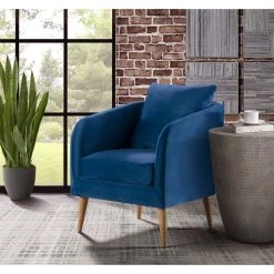 Zoe Accent Arm Chair with Wooden Legs in Navy by Picket House Furnishings 23 Zoe Accent Arm Chair with Wooden Legs in Navy by Picket House Furnishings -Picket House Furnishings Sales Store navy picket house furnishings accent chairs ujs286101wle 31 1000