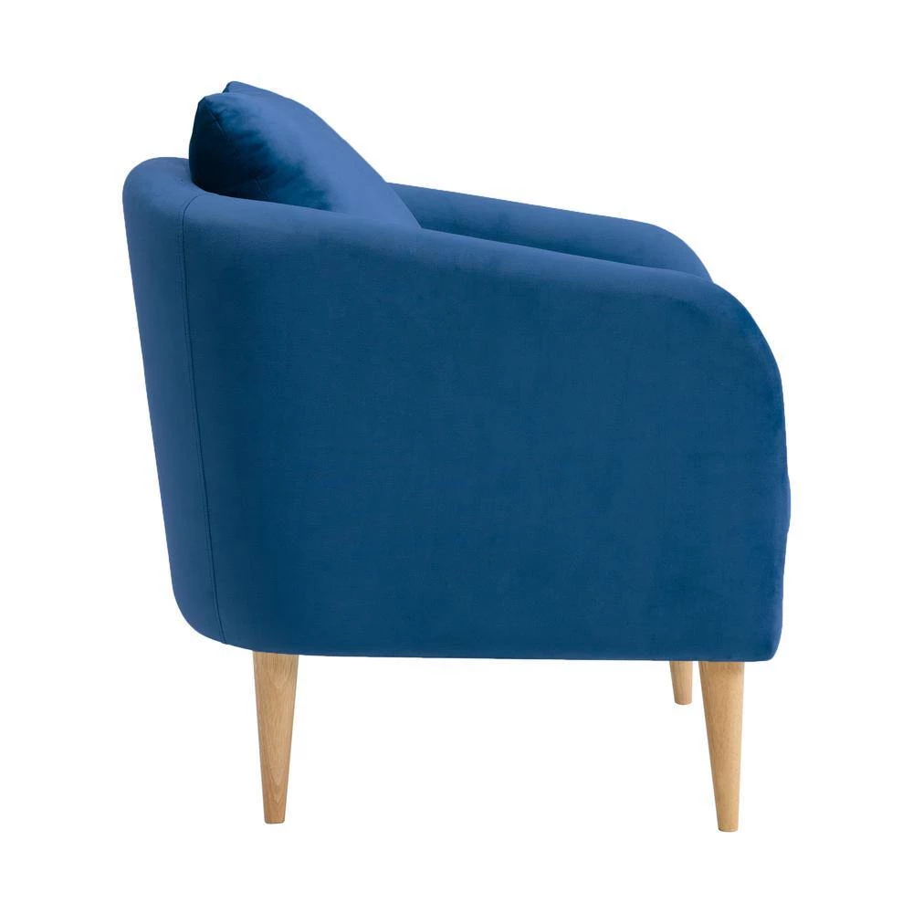 Zoe Accent Arm Chair with Wooden Legs in Navy by Picket House Furnishings 8 Zoe Accent Arm Chair with Wooden Legs in Navy by Picket House Furnishings - Image 8