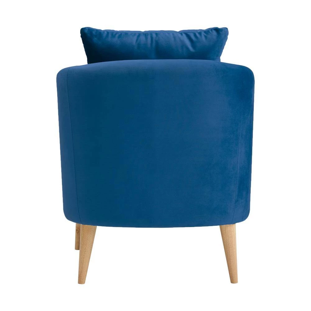 Zoe Accent Arm Chair with Wooden Legs in Navy by Picket House Furnishings 6 Zoe Accent Arm Chair with Wooden Legs in Navy by Picket House Furnishings - Image 6