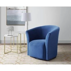Navy Cason Swivel Chair by Picket House Furnishings -Picket House Furnishings Sales Store navy picket house furnishings accent chairs urt286100swe 31 1000