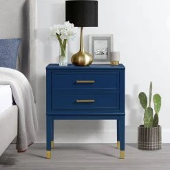 Brody 28 in. H x 24 in. W x 16 in. D Side Table in Navy by Picket House Furnishings -Picket House Furnishings Sales Store navy picket house furnishings nightstands ctbn450ns 31 1000