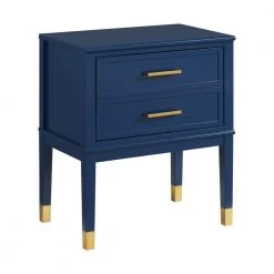 Brody 28 in. H x 24 in. W x 16 in. D Side Table in Navy by Picket House Furnishings