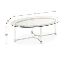 Sophia 52 in. Clear Large Oval Glass Coffee Table by Picket House Furnishings 7 Sophia 52 in. Clear Large Oval Glass Coffee Table by Picket House Furnishings -Picket House Furnishings Sales Store none picket house furnishings coffee tables clc100cte 4f 1000