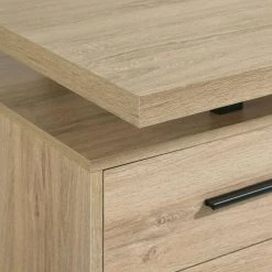 Elwood 60 in. Rectangle Oak Metal 2 Drawer Computer Desk by Picket House Furnishings -Picket House Furnishings Sales Store oak picket house furnishings computer desks a 12565 dk 4f 1000