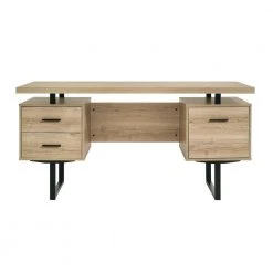 Elwood 60 in. Rectangle Oak Metal 2 Drawer Computer Desk by Picket House Furnishings -Picket House Furnishings Sales Store oak picket house furnishings computer desks a 12565 dk c3 1000