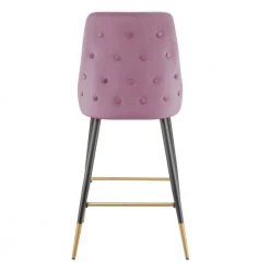 Zia 27 in. Blush High Back Metal Bar Stool (Set of 2) by Picket House Furnishings -Picket House Furnishings Sales Store pink picket house furnishings bar stools r 1350 1903 bse 44 1000
