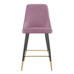 Zia 27 in. Blush High Back Metal Bar Stool (Set of 2) by Picket House Furnishings -Picket House Furnishings Sales Store pink picket house furnishings bar stools r 1350 1903 bse 4f 1000