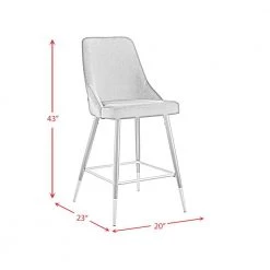 Zia 27 in. Blush High Back Metal Bar Stool (Set of 2) by Picket House Furnishings -Picket House Furnishings Sales Store pink picket house furnishings bar stools r 1350 1903 bse 76 1000
