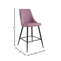 Ziva 27 in. Blush High Back Metal Bar Stool (Set of 2) by Picket House Furnishings -Picket House Furnishings Sales Store pink picket house furnishings bar stools r 2070 1903 bse 40 1000
