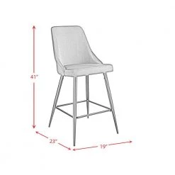 Ziva 27 in. Blush High Back Metal Bar Stool (Set of 2) by Picket House Furnishings -Picket House Furnishings Sales Store pink picket house furnishings bar stools r 2070 1903 bse 76 1000