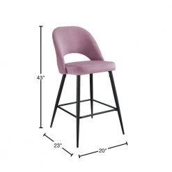 Loran 28.5 in. Blush High Back Metal Bar Stool (Set of 2) by Picket House Furnishings -Picket House Furnishings Sales Store pink picket house furnishings bar stools r 3110 1903 bse 40 1000