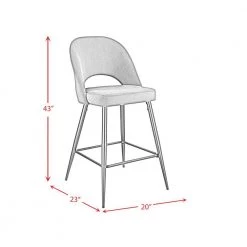 Loran 28.5 in. Blush High Back Metal Bar Stool (Set of 2) by Picket House Furnishings -Picket House Furnishings Sales Store pink picket house furnishings bar stools r 3110 1903 bse 76 1000