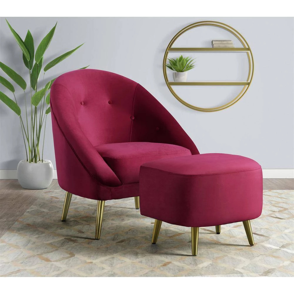 Cranberry Taryn Ottoman by Picket House Furnishings 6 Cranberry Taryn Ottoman by Picket House Furnishings - Image 6