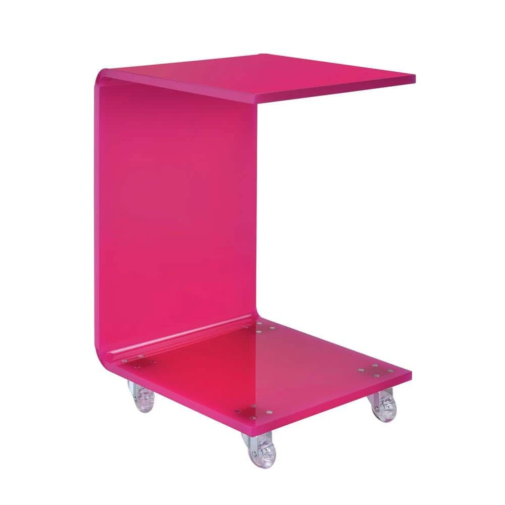 Peek Acrylic 13 in. Snack Table in Red by Picket House Furnishings 1 Peek Acrylic 13 in. Snack Table in Red by Picket House Furnishings