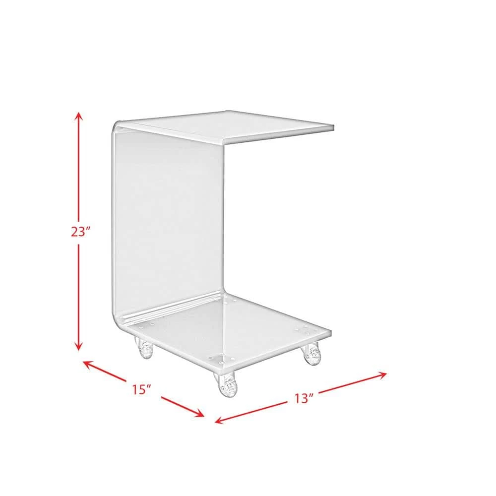 Peek Acrylic 13 in. Snack Table in Red by Picket House Furnishings 7 Peek Acrylic 13 in. Snack Table in Red by Picket House Furnishings - Image 7