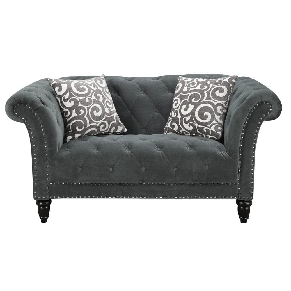 Twine 2-Piece Slate Gray Living Room Sofa and Loveseat Set by Picket House Furnishings 4 Twine 2-Piece Slate Gray Living Room Sofa and Loveseat Set by Picket House Furnishings - Image 4