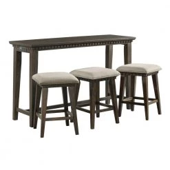 Steele 4-Piece Smokey Walnut Bar Table Set by Picket House Furnishings