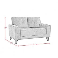 Asher 55 in. Snorkel Polyester 2-Seater Loveseat by Picket House Furnishings -Picket House Furnishings Sales Store snorkel picket house furnishings loveseats u 12520 4460 200 44 1000