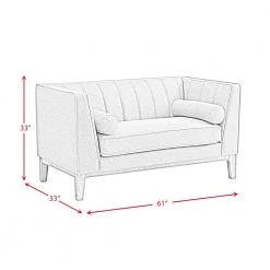 Hayworth 61 in. Fawn Polyester 2-Seater Loveseat by Picket House Furnishings -Picket House Furnishings Sales Store storm picket house furnishings loveseats u 2040 3980 200 44 1000