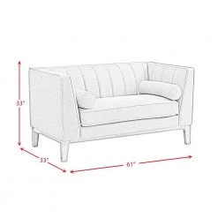 Hayworth 61 in. Charcoal Polyester 2-Seater Loveseat by Picket House Furnishings -Picket House Furnishings Sales Store storm picket house furnishings loveseats u 2040 3981 200 44 1000