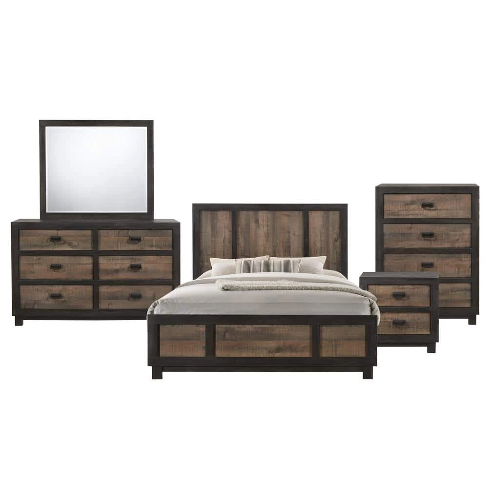 Harrison 5-Piece Walnut King Panel Bedroom Set by Picket House Furnishings 1 Harrison 5-Piece Walnut King Panel Bedroom Set by Picket House Furnishings