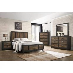 Harrison 4-Piece Walnut Queen Panel Bedroom Set by Picket House Furnishings -Picket House Furnishings Sales Store walnut picket house furnishings bedroom sets hg100qb4pc 31 1000