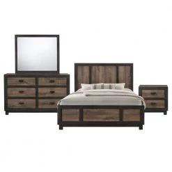 Harrison 4-Piece Walnut Queen Panel Bedroom Set by Picket House Furnishings