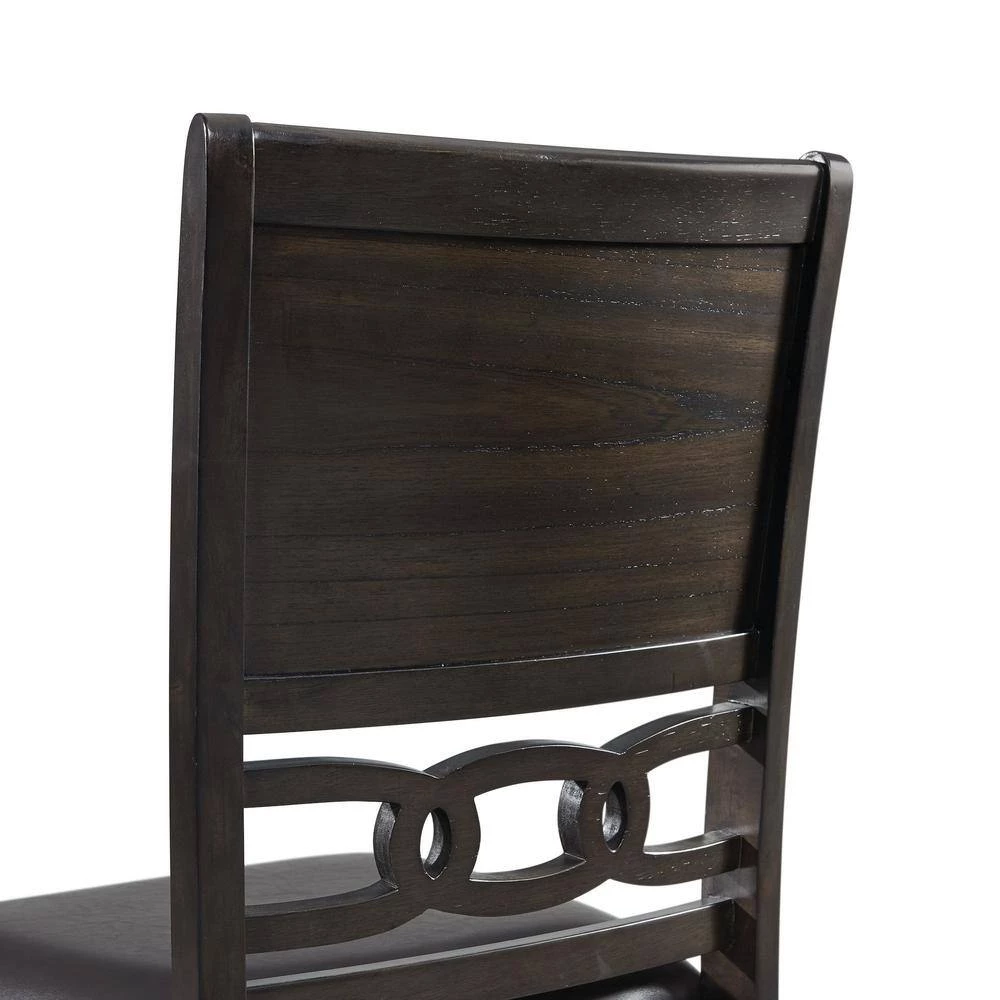 Taylor Standard Height Faux Leather Side Chair Set in Walnut by Picket House Furnishings 5 Taylor Standard Height Faux Leather Side Chair Set in Walnut by Picket House Furnishings - Image 5