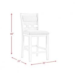 Taylor Counter Height Side Chair Set in Walnut by Picket House Furnishings -Picket House Furnishings Sales Store walnut picket house furnishings dining chairs dah550csc 44 1000