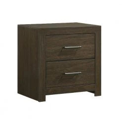 Hendrix 24 in. H x 24 in. W x 16 in. D 2-Drawer Nightstand in Walnut by Picket House Furnishings