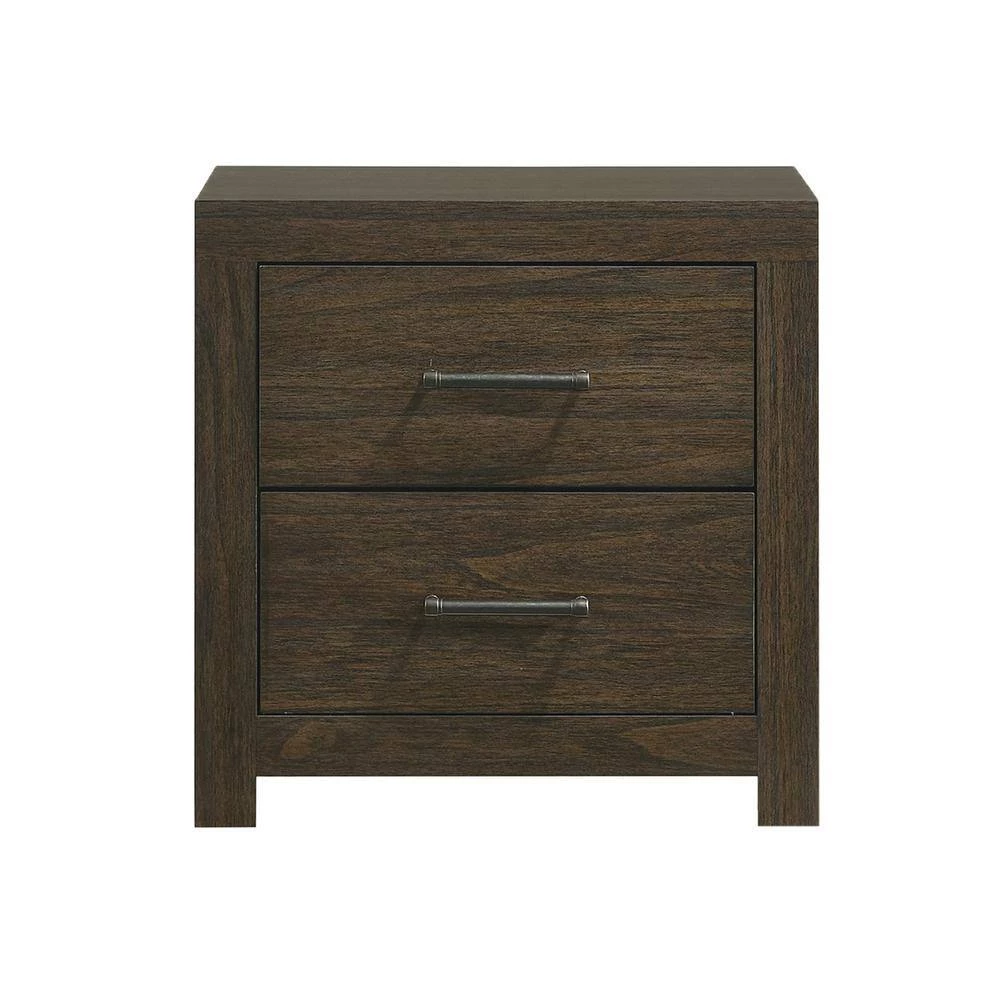 Hendrix 24 in. H x 24 in. W x 16 in. D 2-Drawer Nightstand in Walnut by Picket House Furnishings 2 Hendrix 24 in. H x 24 in. W x 16 in. D 2-Drawer Nightstand in Walnut by Picket House Furnishings - Image 2