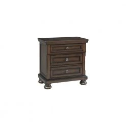Kingsley 3-Drawer Nightstand w/ USB in Walnut by Picket House Furnishings -Picket House Furnishings Sales Store walnut picket house furnishings nightstands kt600ns c3 1000