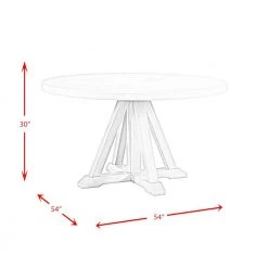 Liam Round Dining Table by Picket House Furnishings -Picket House Furnishings Sales Store white marble picket house furnishings kitchen dining tables cdlw180rdt 66 1000